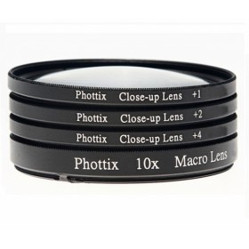 Phottix +1, +2, +4, 10x Macro Lens (Close-up Lens) 72mm