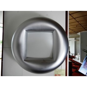 Aplic fluo ceramica argento misure 35x35x13h