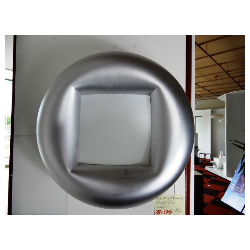 Aplic fluo ceramica argento misure 35x35x13h