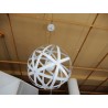 Sospensione metallo bianco 1 lampada attacco E27 misure diametro 40x110h cm