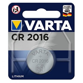 VARTA CR 2016, 6016101415, Batteria Litio a Bottone, Piatta, Specialistica, 3 Volts, Diametro 20mm, Altezza 1,6mm, confezione 5 