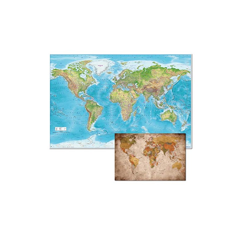Stock 100pz cartine geografiche mondo,Europa, Italia e regioni 70x100cm