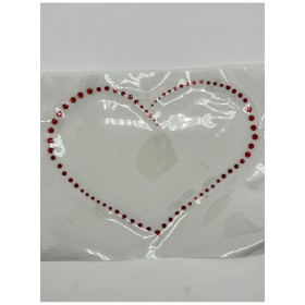 Strass adesivi segno cuore rosso