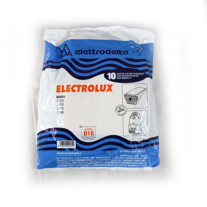 Sacchetti per Aspirapolvere Electrolux D18 10pz