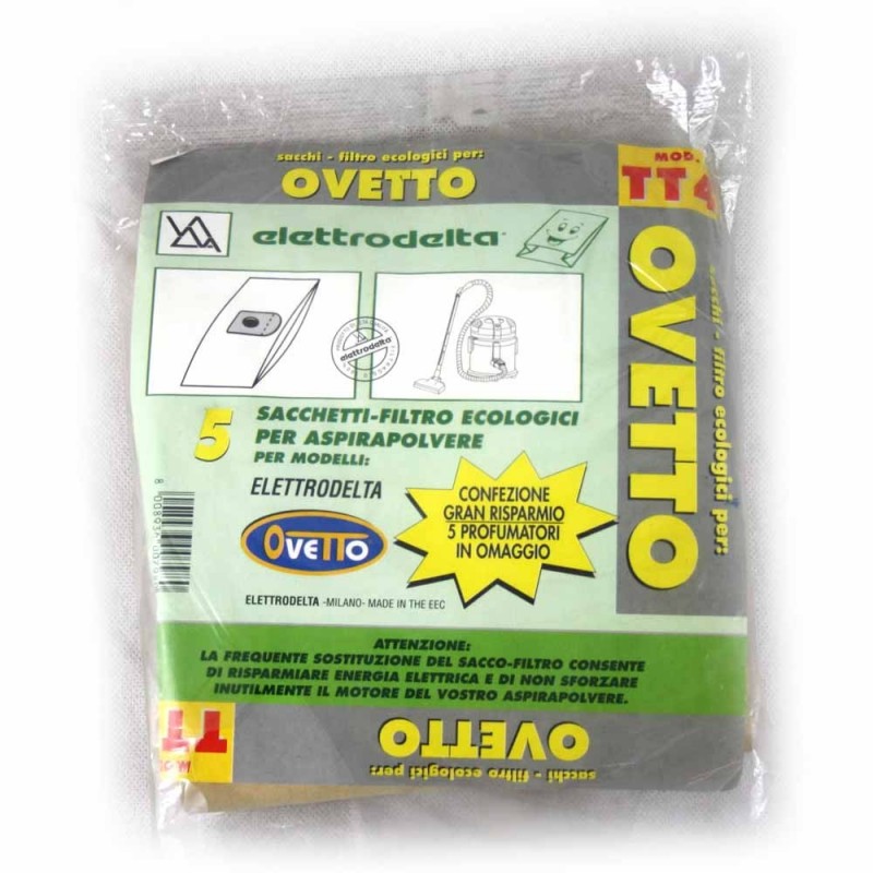 Sacchetti per Aspirapolvere Ovetto TT4 5pz